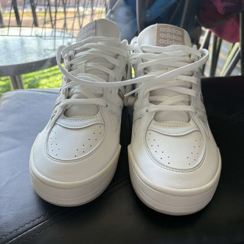 Adidas White Leather Sneakers